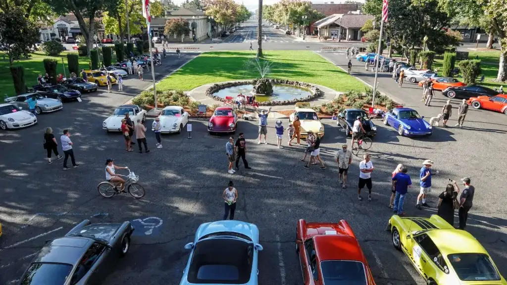 Porsches on the Plaza