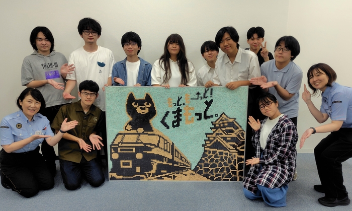 使用済みきっぷのモザイクアート展示