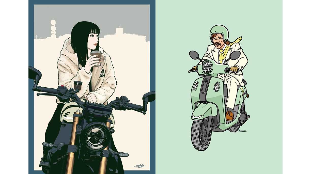イラストレーターが描く YAMAHAバイクのあるスタイル展