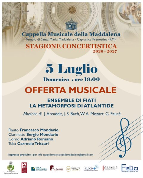 Concerto Ensemble di fiati La Metamorfosi di Atlantide