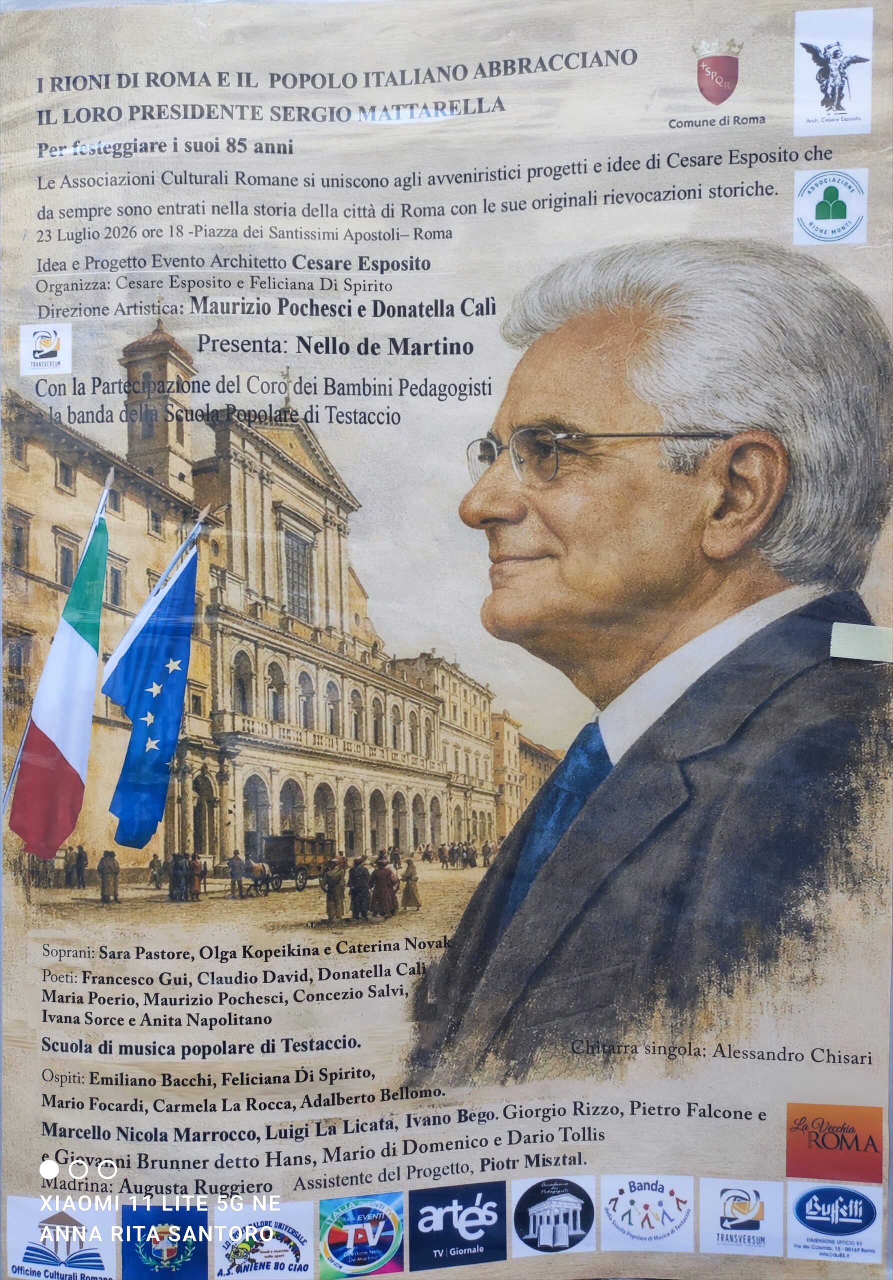 I Rioni di Roma e il popolo italiano abbracciano il loro Presidente Sergio Mattarella