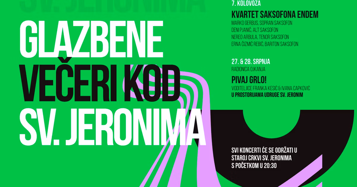 Glazbene večeri kod sv. Jeronima 2026