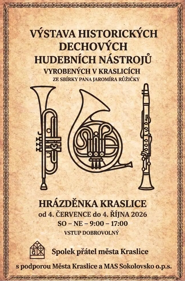 Výstava historických hudebních nástrojů
