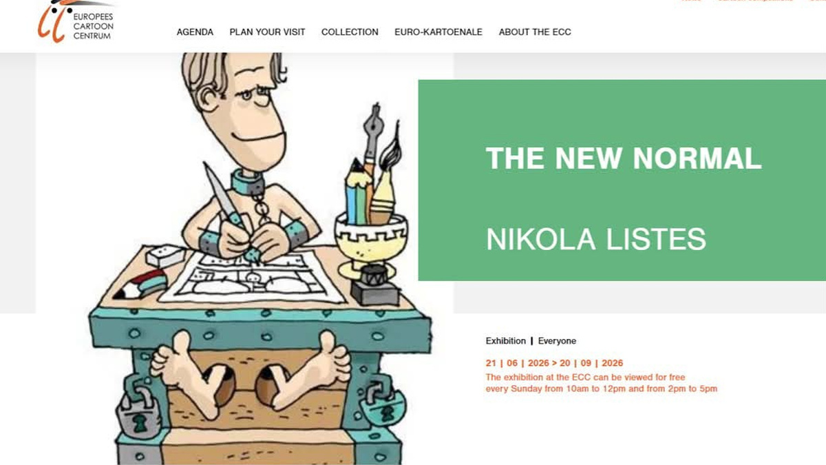 Nikola Listeš solo izložba karikatura u European Cartoon Centrum