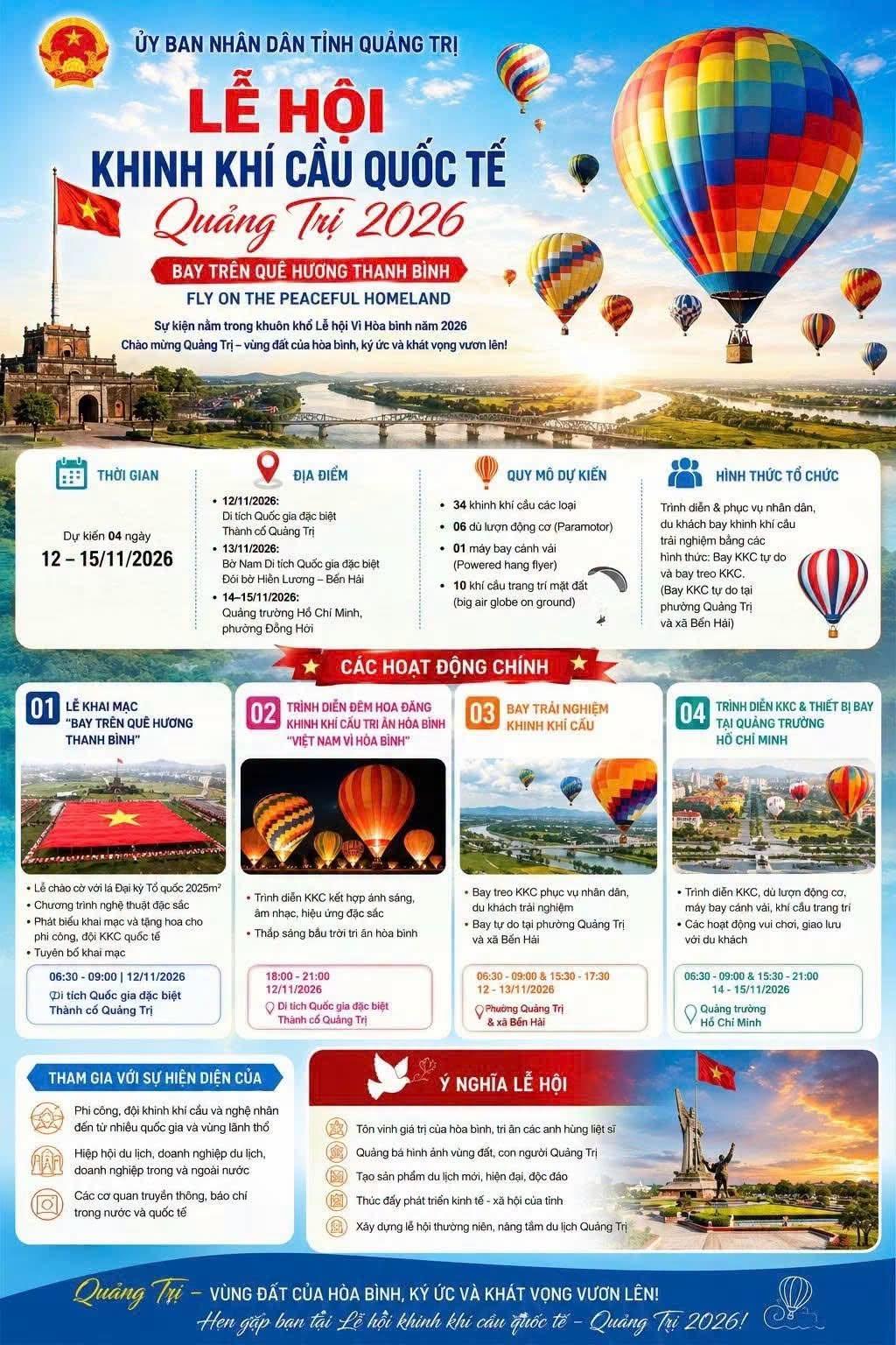 Lễ hội khinh khí cầu quốc tế - Quảng Trị 2026
