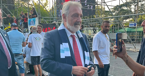 Corteo dei tifosi della Lazio verso il Flaminio