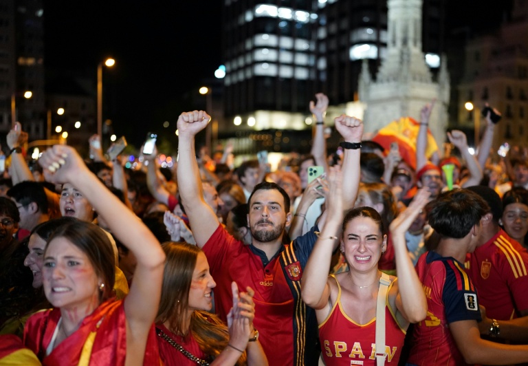 Célébration de la victoire de l'Espagne à la Coupe du Monde