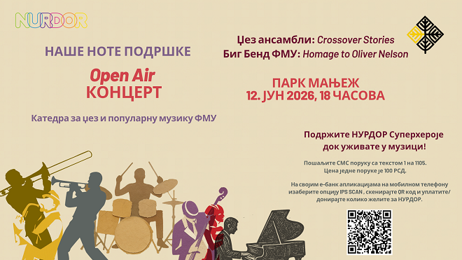 Open Air koncert: Studenti FMU – Naše note podrške