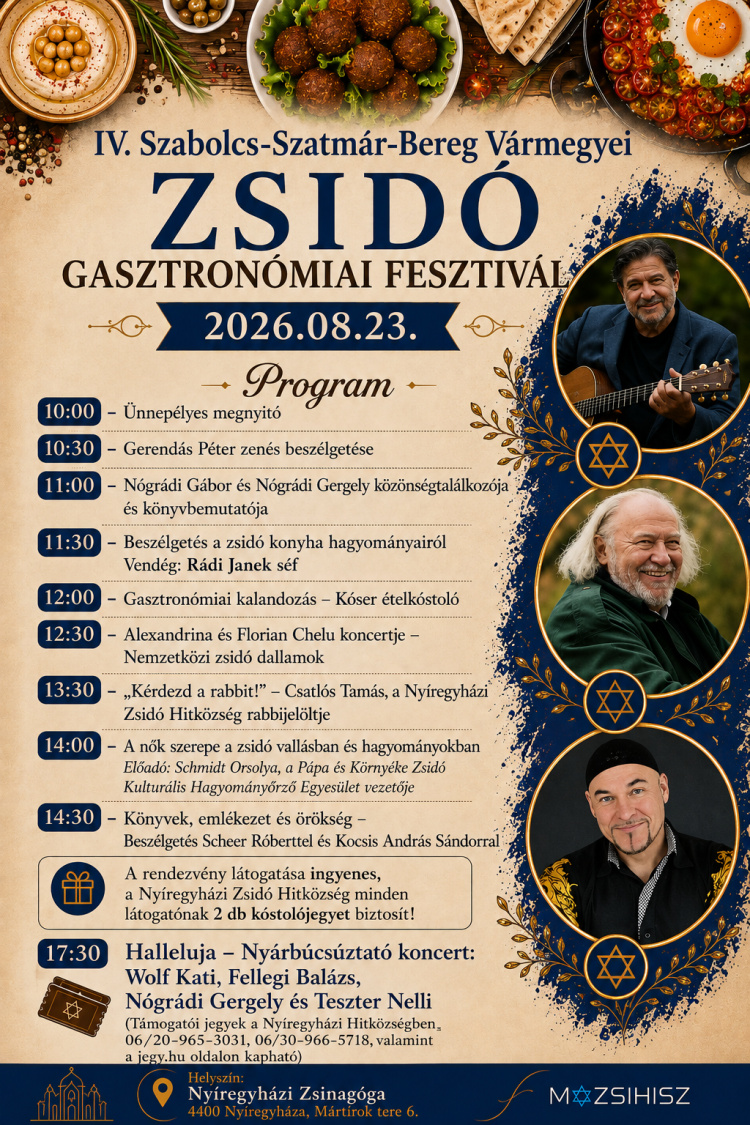 IV. Szabolcs-Szatmár-Bereg Vármegyei Zsidó Gasztronómiai Fesztivál