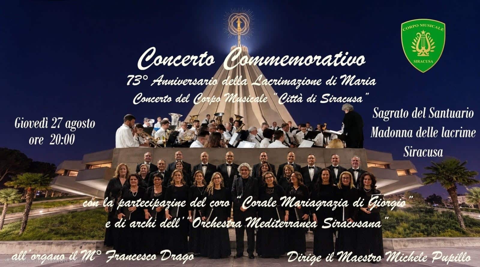 Concerto per il 73° anniversario della Lacrimazione della Madonna