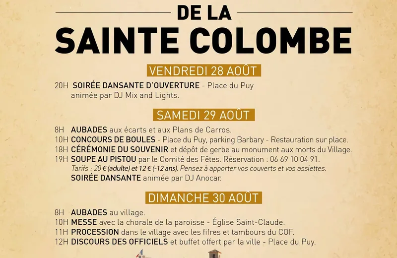 Fête Patronale de la Sainte Colombe