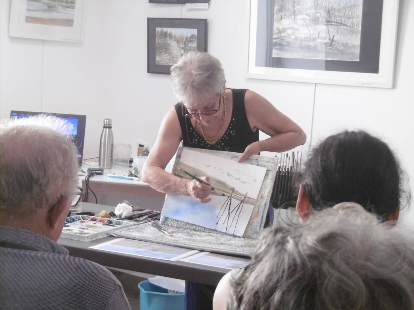 Expo militante des aquarelles de Marie-Claude Canet