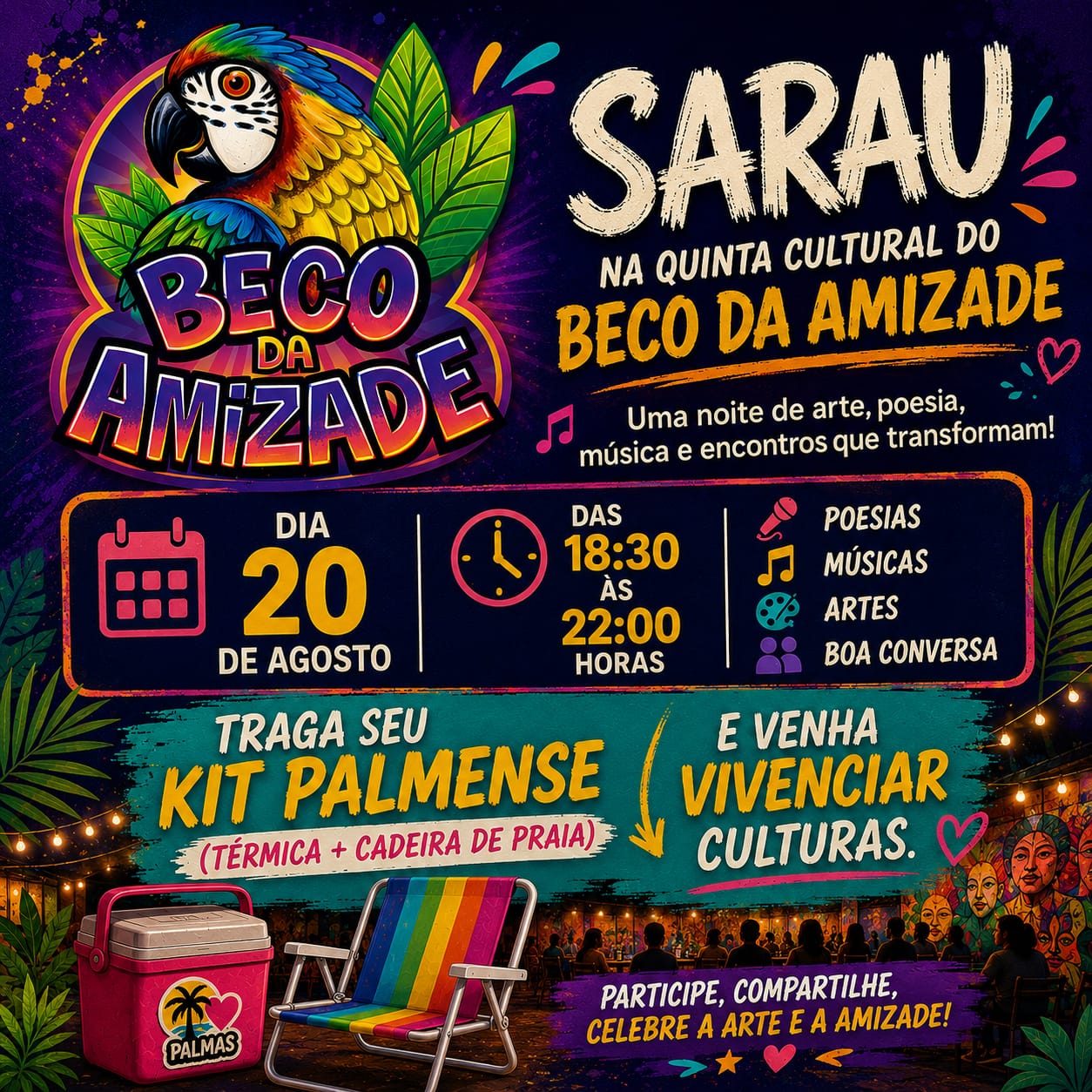 Sarau na Quinta Cultural do Beco da Amizade
