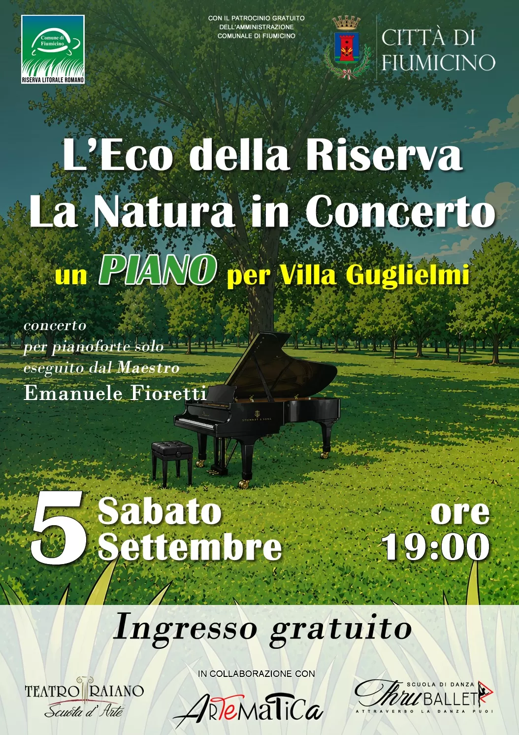 L’Eco della Riserva – La Natura in Concerto: un piano per Villa Guglielmi
