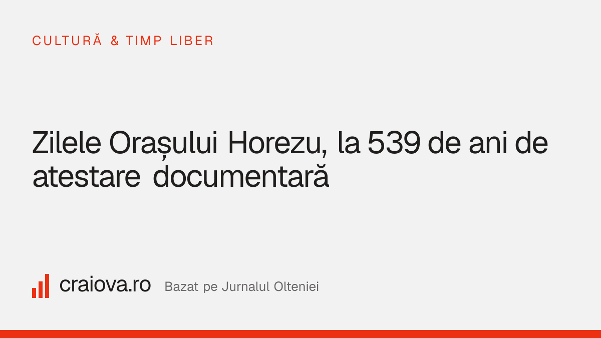 Zilele Orașului Horezu