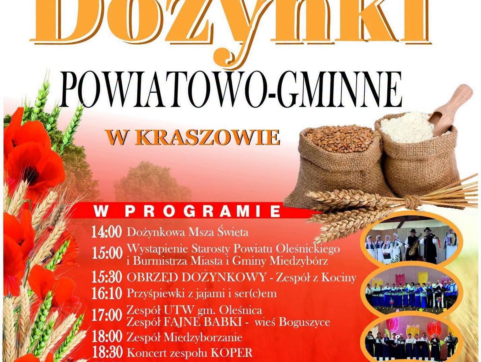 Dożynki Powiatowo-Gminne w Kraszowie