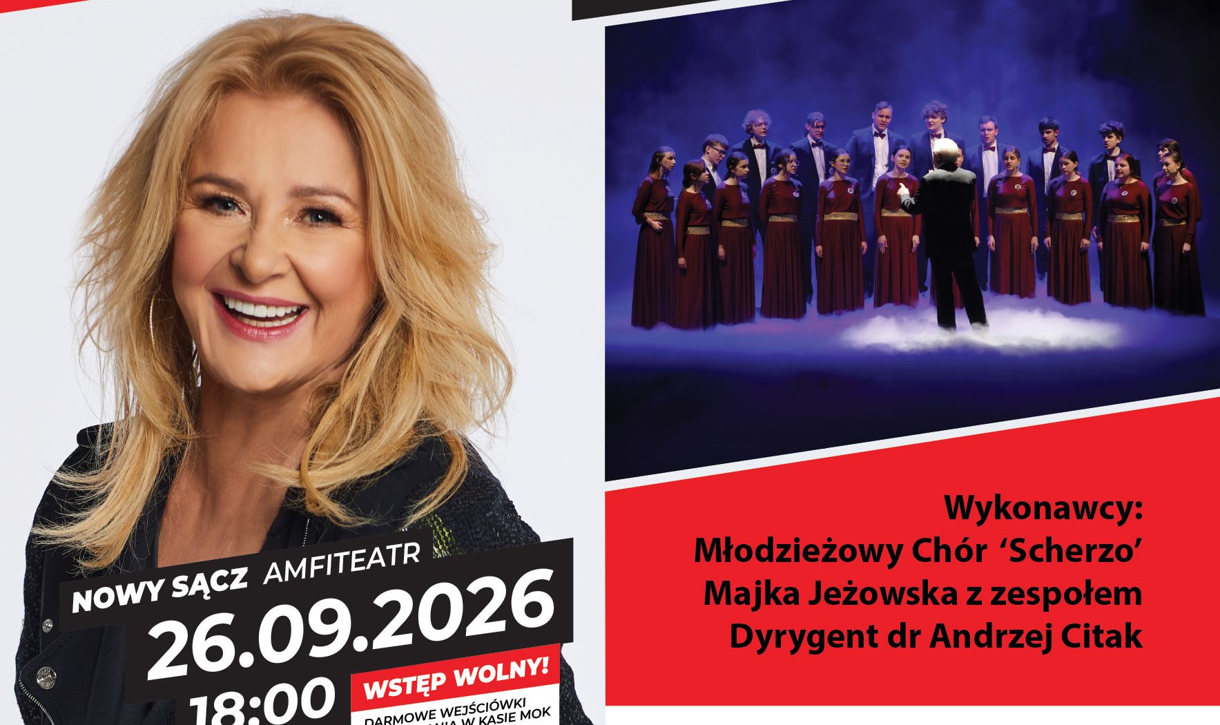 Koncert Majki Jeżowskiej i Młodzieżowego Chóru „Scherzo”