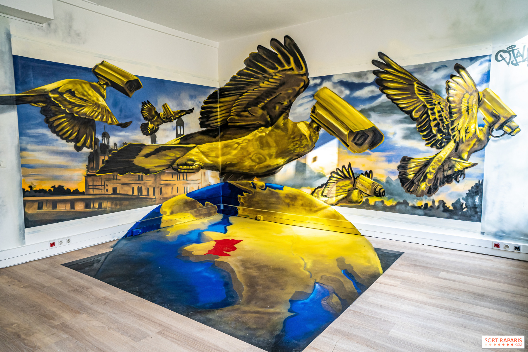 Exposition street art gratuite de Djalouz: Dans mon nid