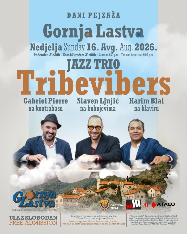 Dani pejzaža: Koncert jazz trija Tribevibers