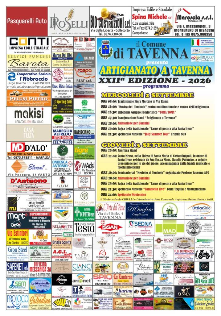 Festa di Santa Irene e Artigianato a Tavenna