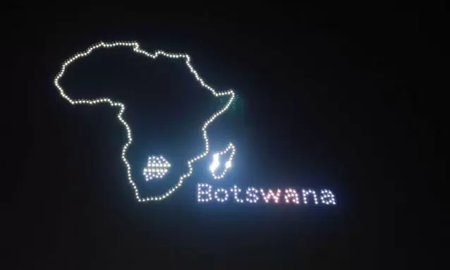China-Botswana People-to-People Exchanges Drone Light Show