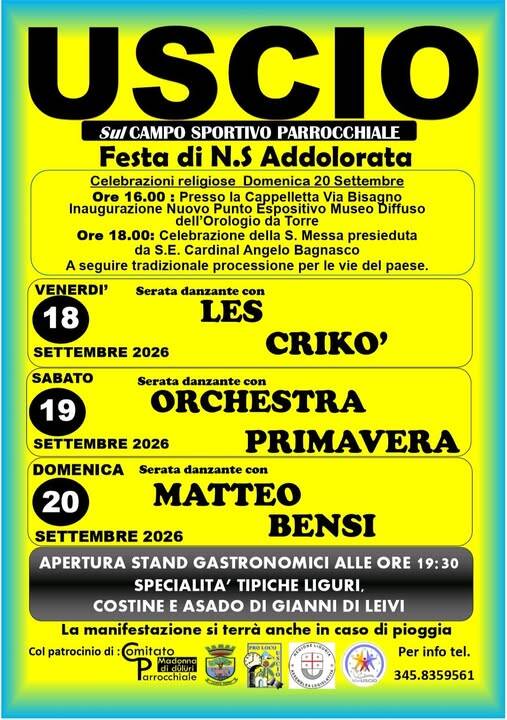Celebrazione della Madonna Addolorata