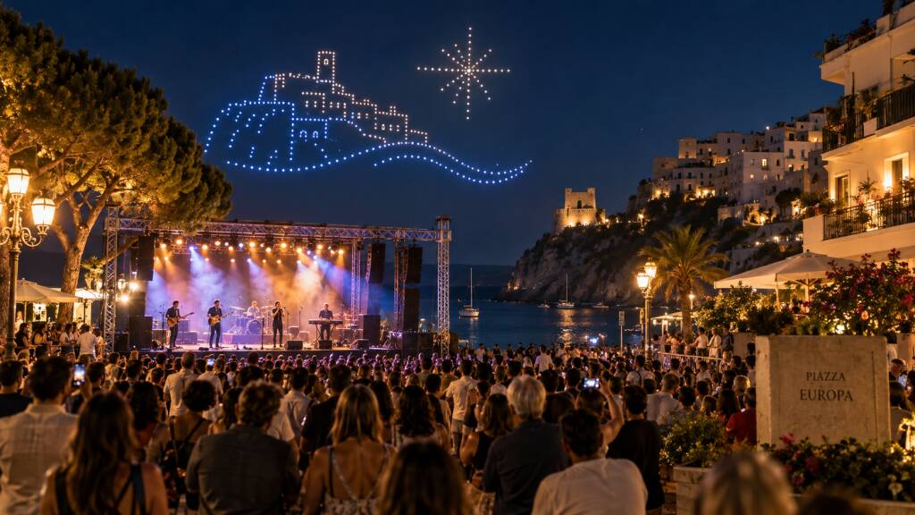 Concerto e show di droni a Sperlonga