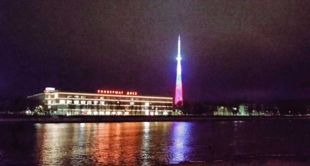 TV Tower Illumination in Veliky Novgorod
