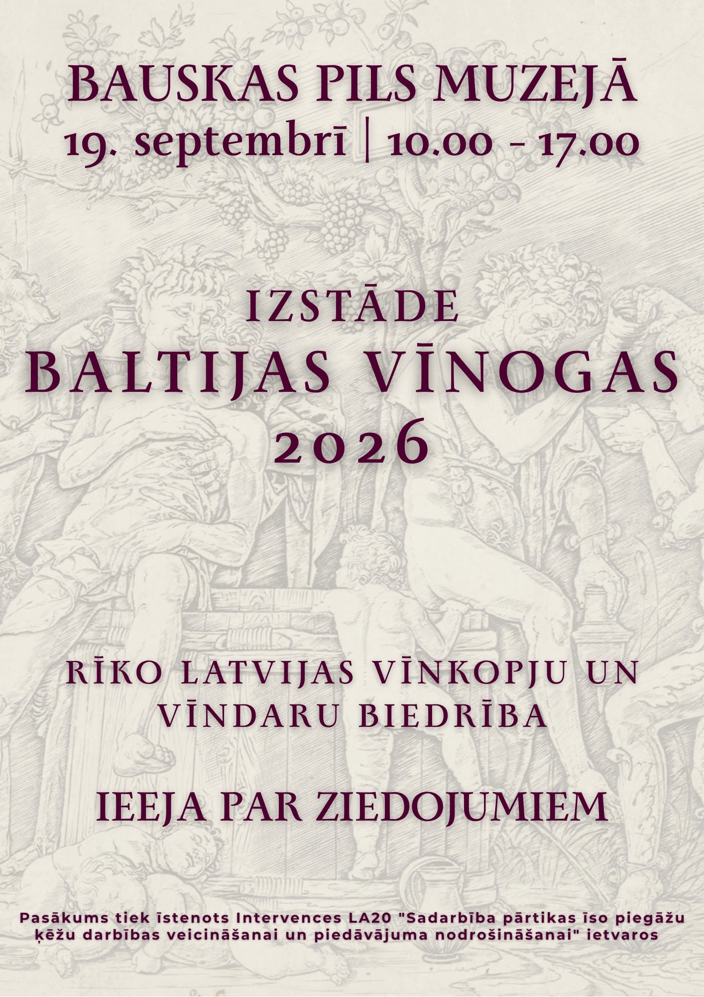 Latvijas Vīnkopju un vīndaru biedrības izstāde «Latvijas Vīnogas 2026»