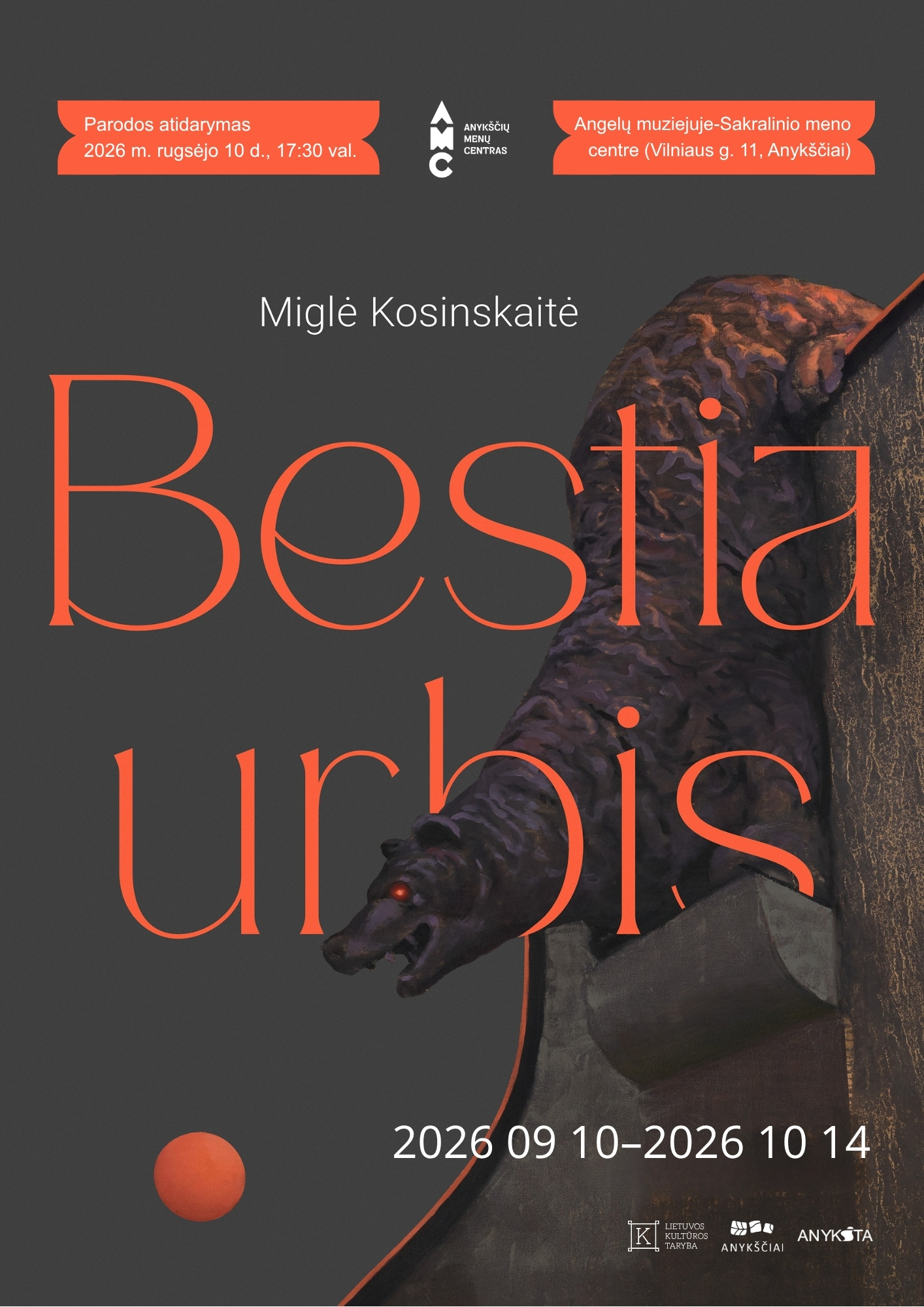 Miglės Kosinskaitės tapybos paroda „Bestia urbis”