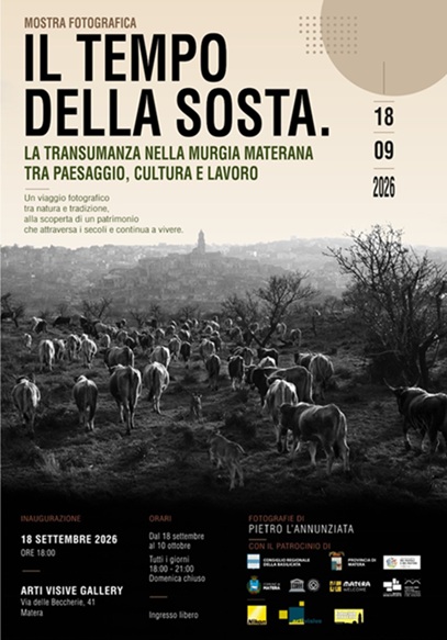 Mostra fotografica "Il tempo della sosta. La transumanza nella Murgia Materana tra paesaggio, cultura e lavoro"