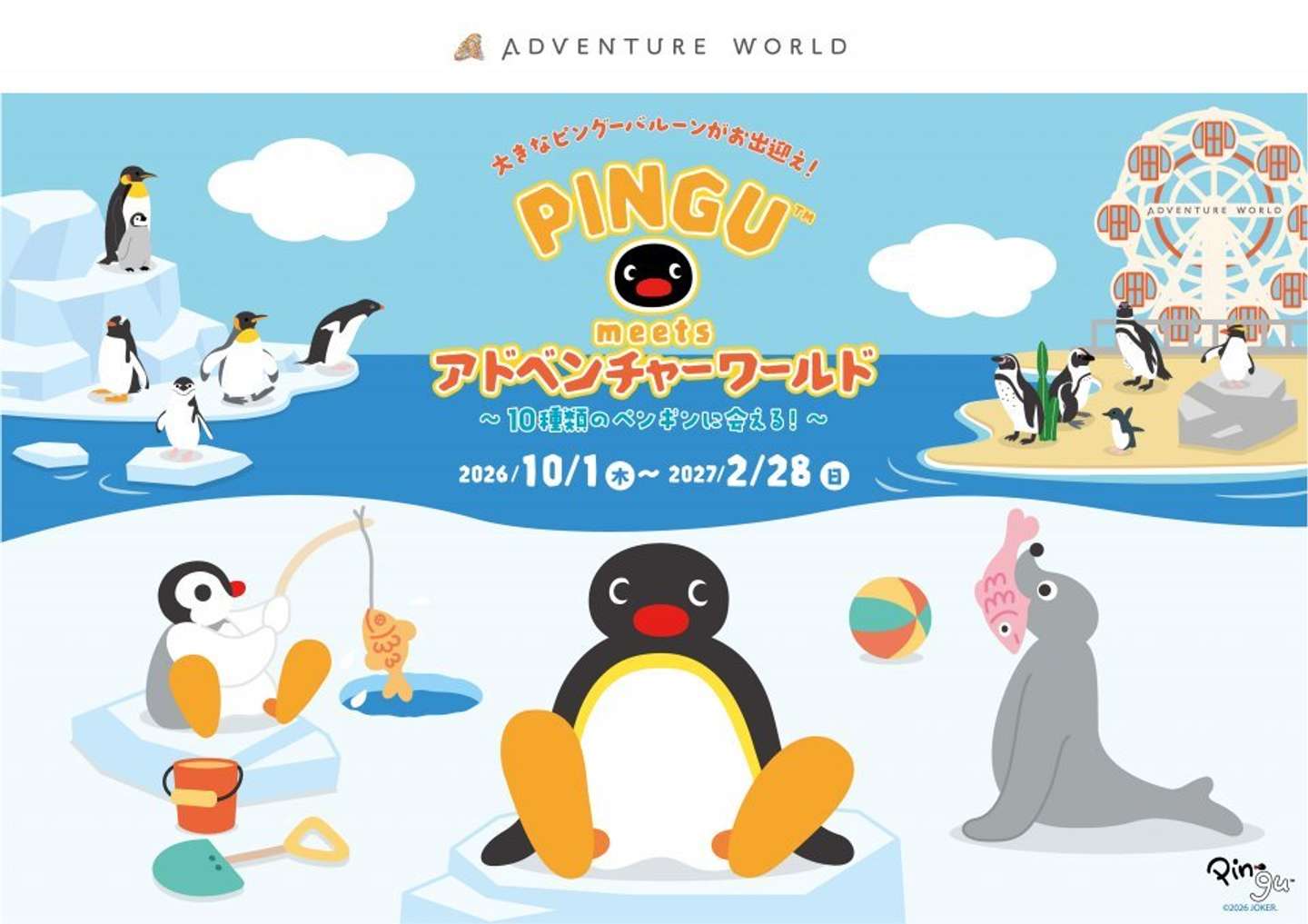 PINGU meets アドベンチャーワールド～10種類のペンギンに会える！～