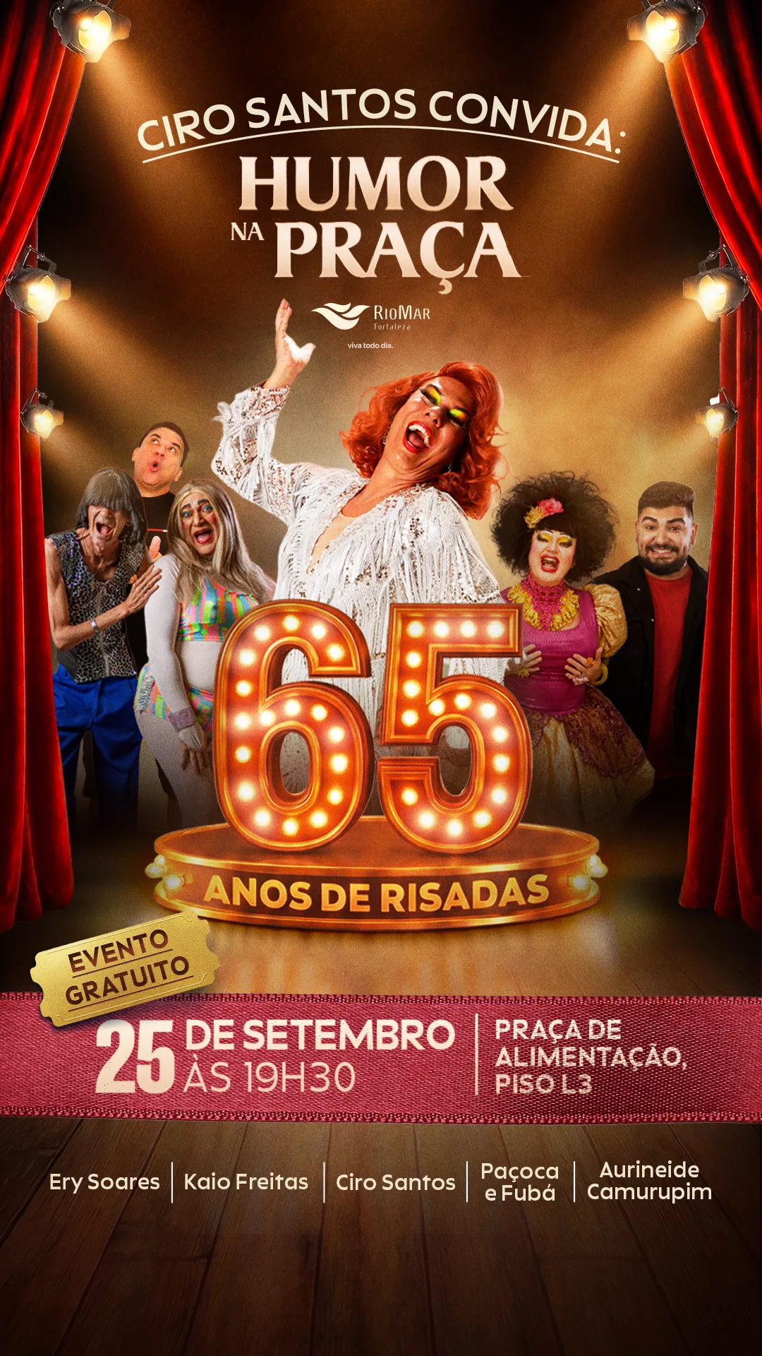 Humor na Praça: Ciro Santos celebra 65 anos