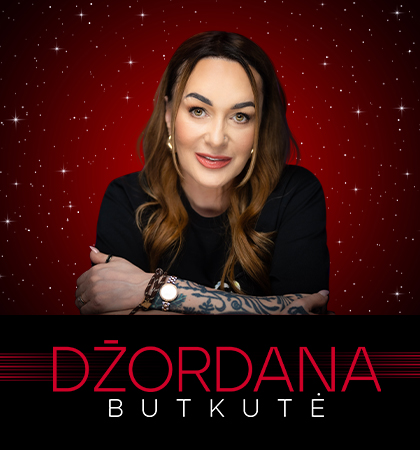 Džordana Butkutė with a live band