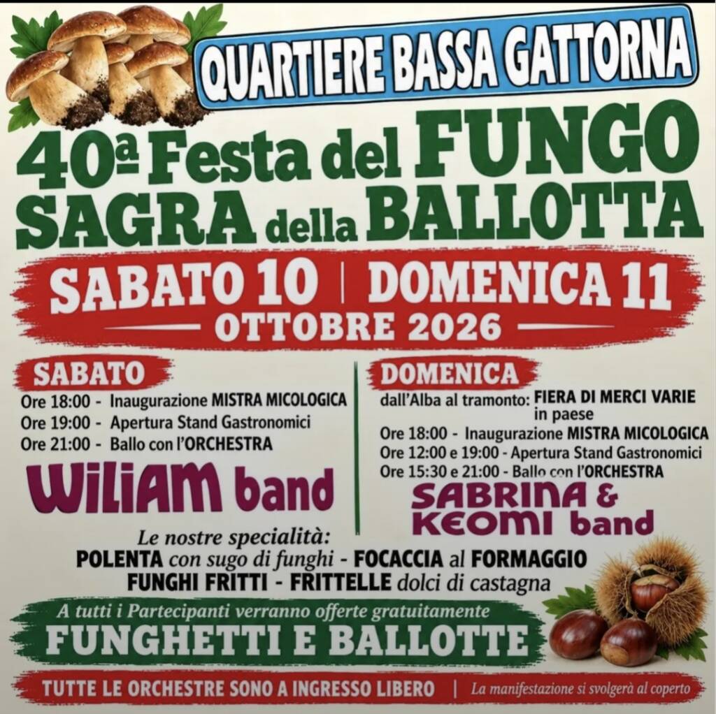 40ª Festa del fungo e Sagra della Ballotta