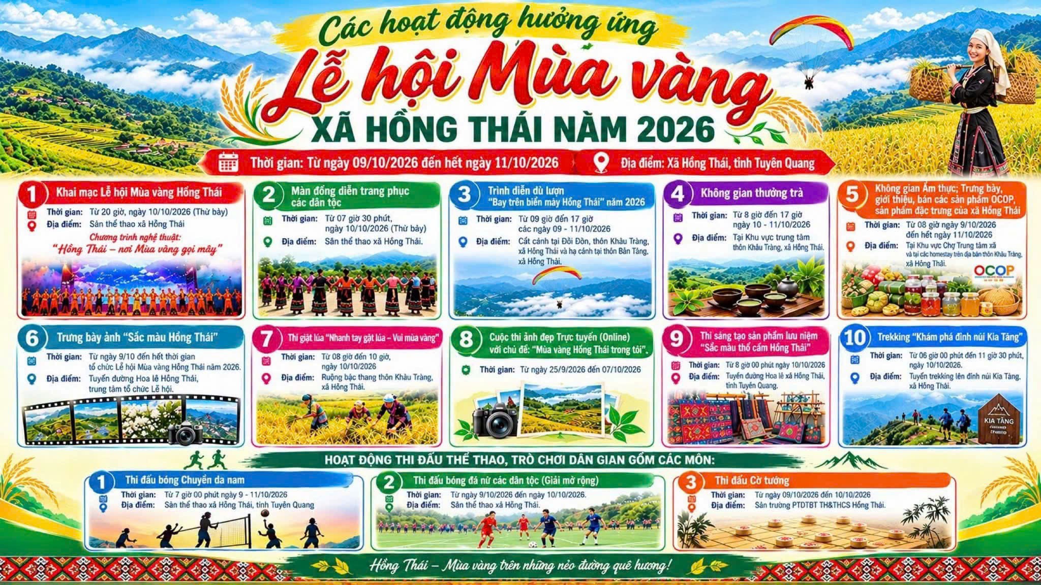 Lễ hội Mùa vàng Hồng Thái 2026
